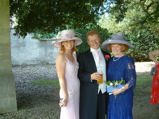 Tim, Leigh and Mum on Tim and Nik’s Wedding Day