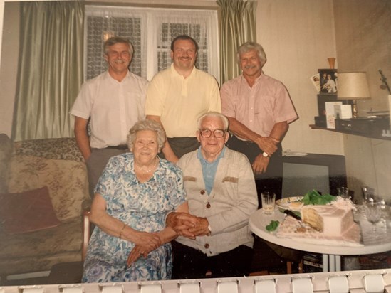 With Mum, Dad, and brothers Graham (middle) and Peter.