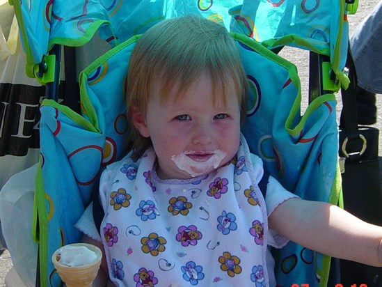  josie loving ice cream