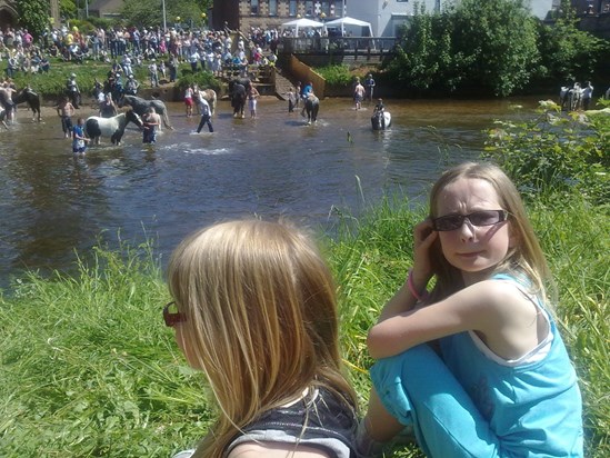 Appleby Fair watching the horses getting washed