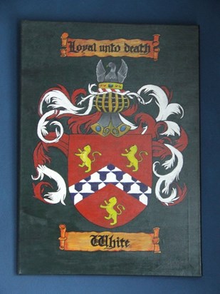 White family Coat of Arms painted by brother Richard