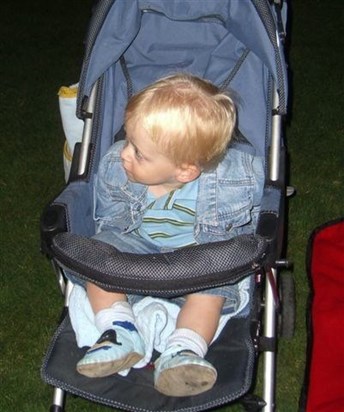 Our son waiting for uncle Jason's 4th of July fireworks to start. Photo by Jason, 2007.