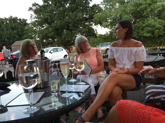 One of our summer evenings out for dinner enjoying a catch up ??