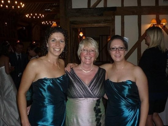 Roseanna, Kate and me at Jen’s wedding 