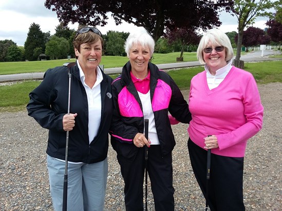 Kate, Lynn and I. Fun times learning to play golf, with Mike too. We did enjoy our coffee club!