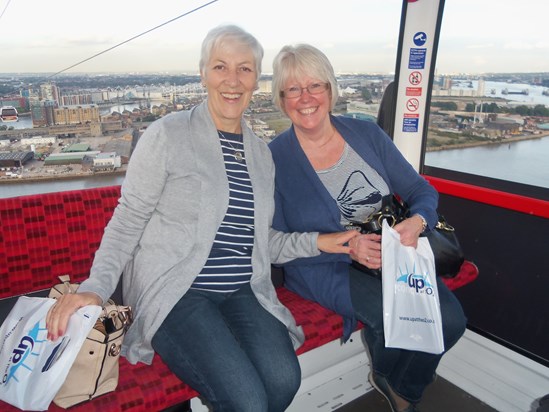 Happy times on the cable car after our Dome walk