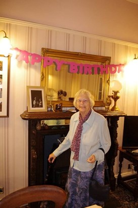 On her 90th birthday in 2016 