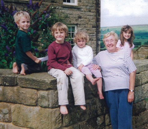 Eileen and the grandchildren