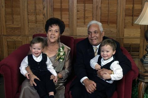 Ethan & Caden with Grandma & Grandpa