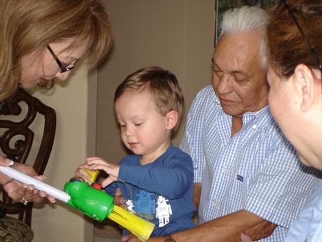 Caden with Aunt Jovie/Grandpa & Mom Nov 2006 