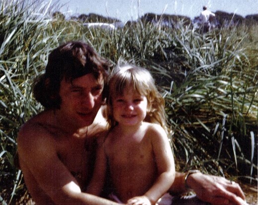 Dad and me at West Wittering 