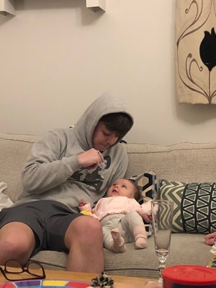 Uncle Zach and baby Rosie