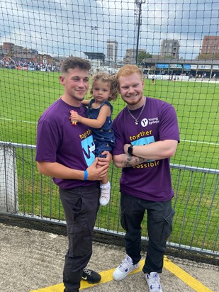 Maidenhead Charity game Uncles Kane & Jay with Rosie