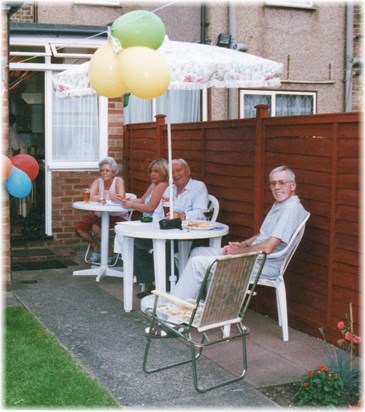 Mum, Carol, George & Dad - July 2001