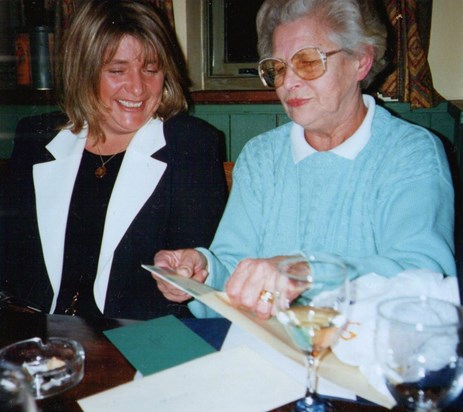 Carol & Mum on her 70th Birthday