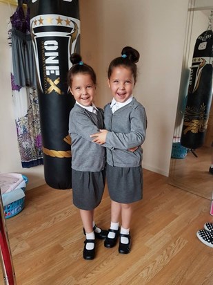 Your beautiful girls in their new uniform ??