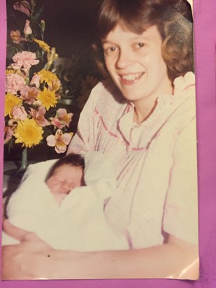 Mum and I on the day I was born x