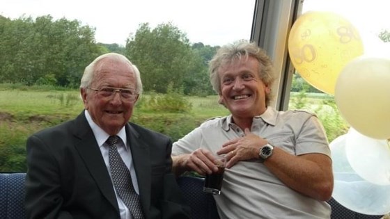 At their 50th Wedding Anniversary party on a boat with Simon Gale, May 2011.