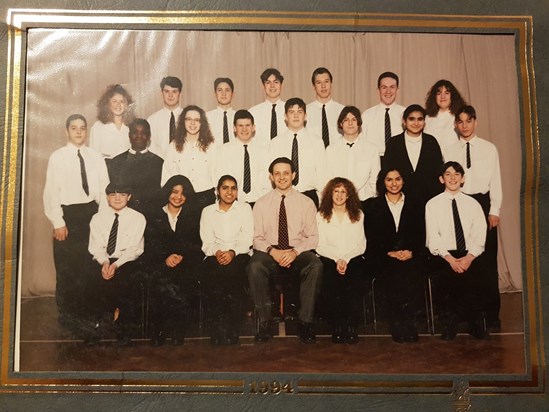 Ant and I in our class photo in 1994