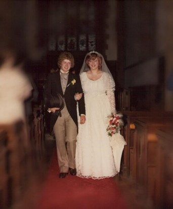 My favourite picture from our wedding - leaving the church.  St John's the Evangelist. 