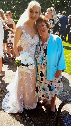 Nanny Jean and Gemma at Gemma’s wedding 4th May 2018