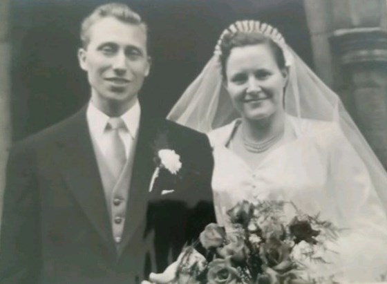 Joan and Bobs wedding day. 1954