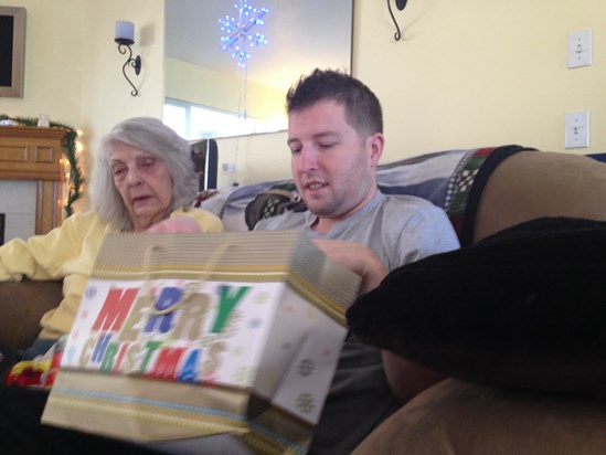 Grandma and Brandon Christmas 2013