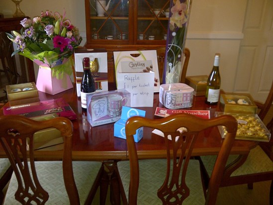Raffle prizes from our Coffee morning last year