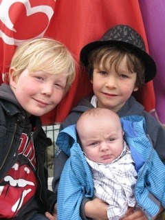 Matty - you were the cutest baby ever - in Windsor with Fergus & Sam Norgren