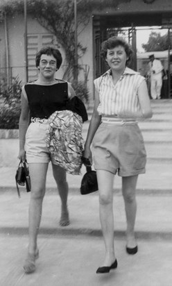 1957 Young Pam and Bev
