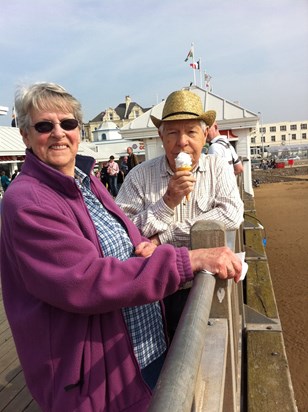 A few of his favourite things .... mum, icecream, sunshine and Weston Super Mare xx