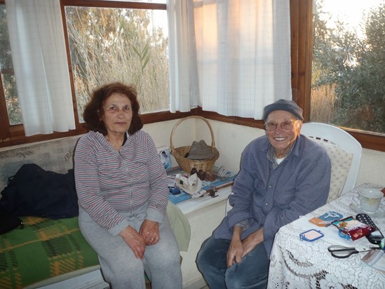 Spiros and Despina, a wonderful couple devoted to each other.