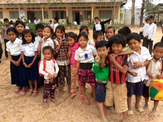 Children from the village in Cambodia 