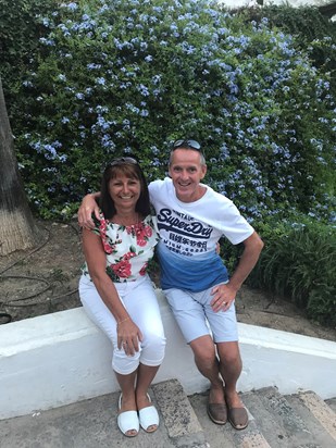 Carolyn and Jim on their annual Menorca holiday