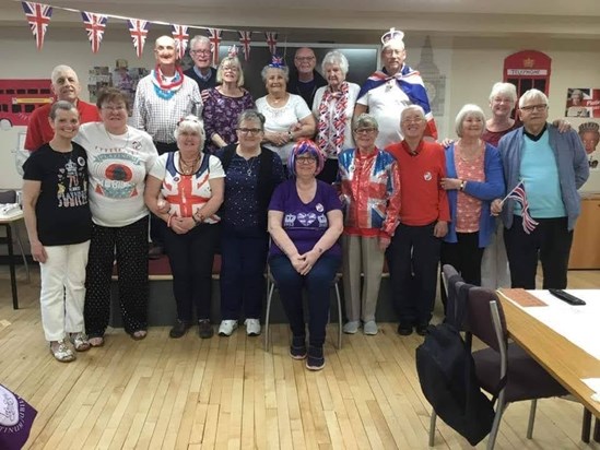 Mum and her friends celebrating Jubilee