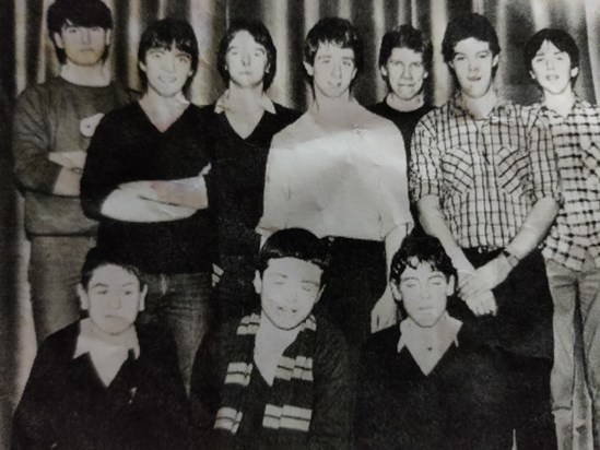 My best friend and I in the Dalriada stage team 1985