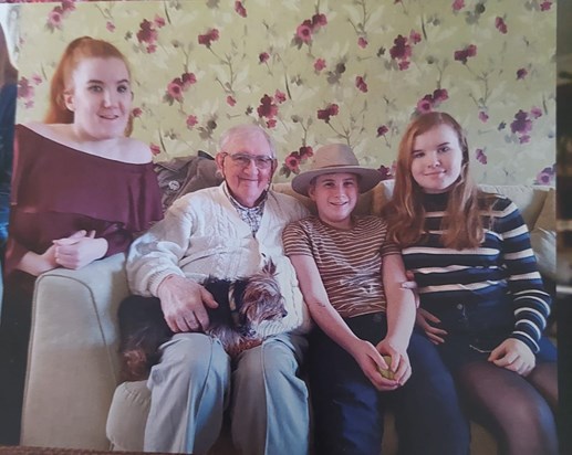 Grandad Colin, Kira, Rowan and Lucy 