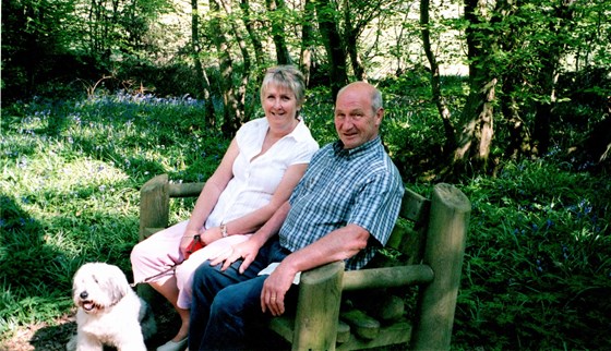Jan & John in the Bluebell Wood, a place Jan loved