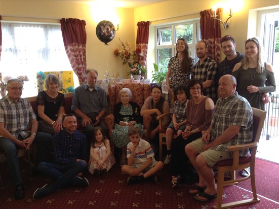 Auntie Eileen with her family.