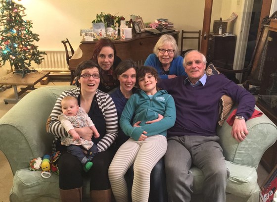 Gill and Colin with Kat, Lucy, Helen and granddaughters