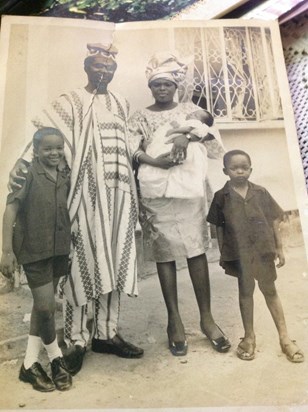 Dad, Mum, Jide, Funmi and Tope in 1971