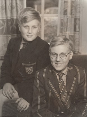 Chris and brother, Ray, mid 1950s
