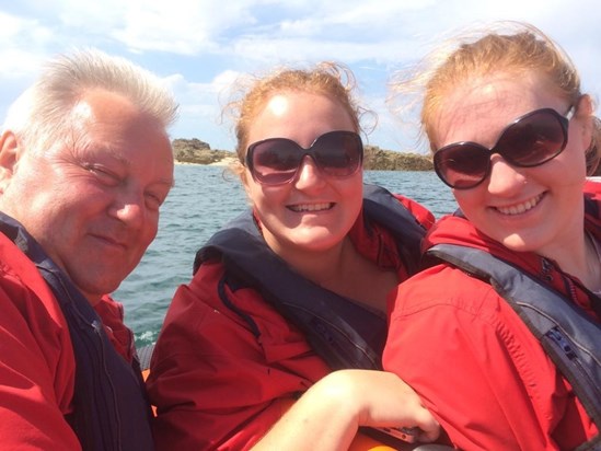 Chris, Becca and Vicky on a RIB voyage, 2018