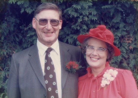 Mum & Dad - Proud Parents at Son David's Wedding to Jennifer on 18th September 1982