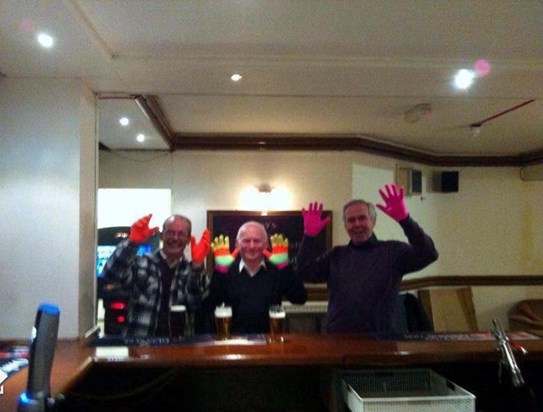 John, George & Mick. Monday Club Members.
