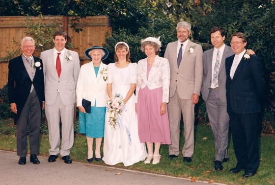 Steve's family at Angela's wedding 1991