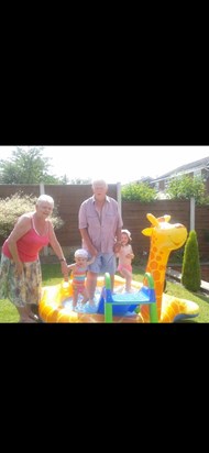 Fun in the sun ? (Grandad got wet!)