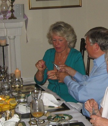 Maureen Blowing Bubbles 2007, Bob & Margaret's 50th Anniversary Dinner, Yaxham