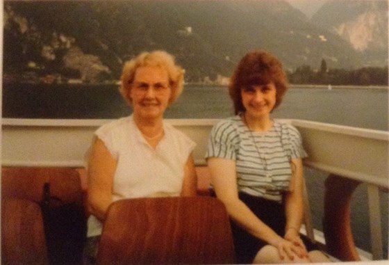 Lake Garda 1990.  Mum & daughter on one of our many holidays together.  Precious memories. XX