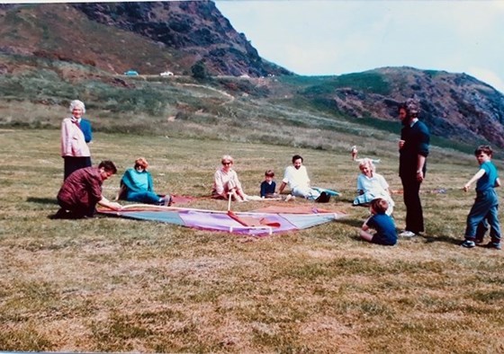 Kite flying on Arthurs’ Seat in the Summer of 1987